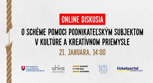 Online diskusia o schéme pomoci podnikateľským subjektom v kultúrnom a kreatívnom priemysle